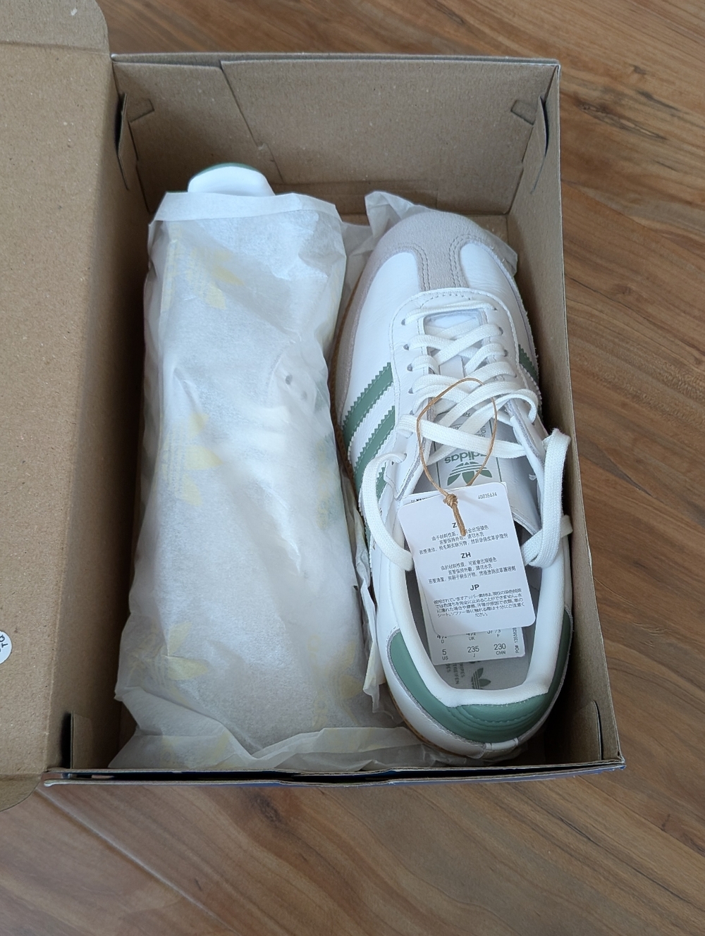 Adidas Samba OG J Silver Green/Cloud White Sneaker - Picture 2 of 14